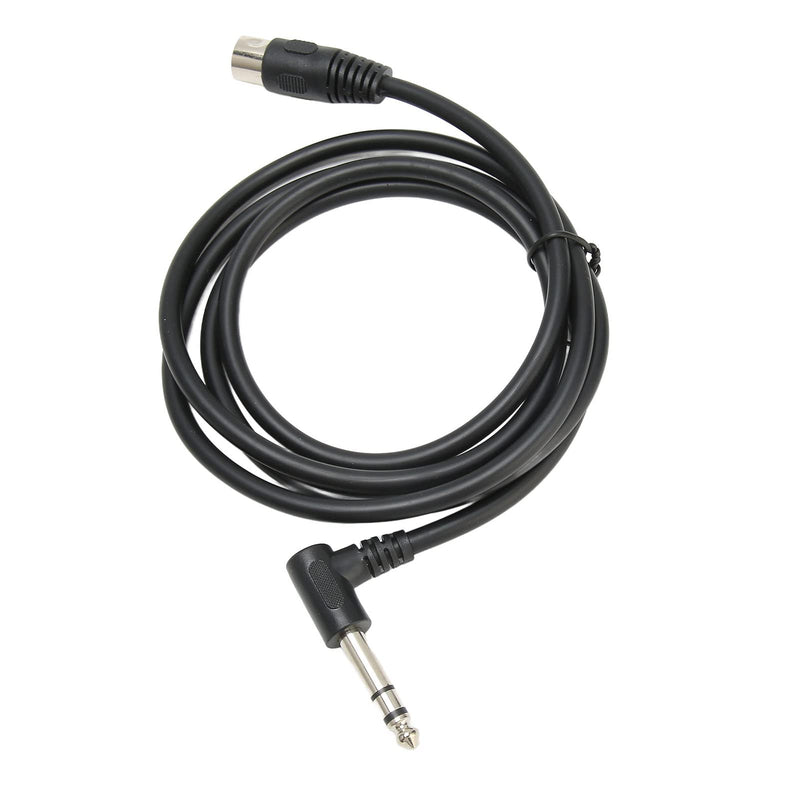 GOWENIC 6.35mm Male to MIDI Din 5Pin Male Cable, 90 Degree 6.35mm Male to MIDI Din 5Pin Male Cable, for 6.35mm Interface Professional Sound Microphones to MIDI Interface Devices