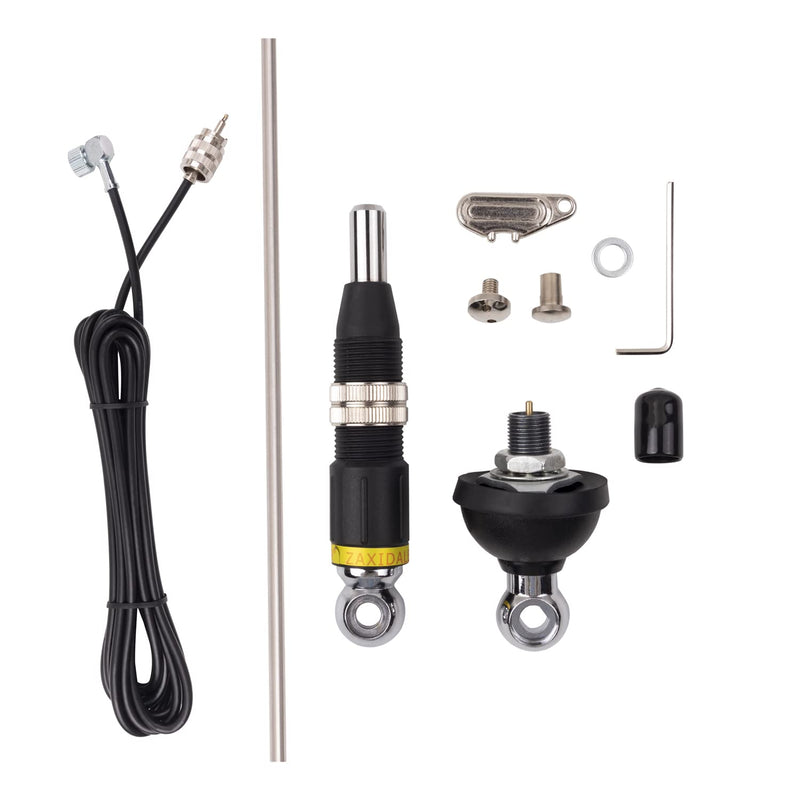 VECTORCOM 10m & CB Mobile Mount Antenna Kit with 3M RG58 Coaxial Cable with PL259 Plug,Suitable for CB Radio and 10 Meter Radio S327N