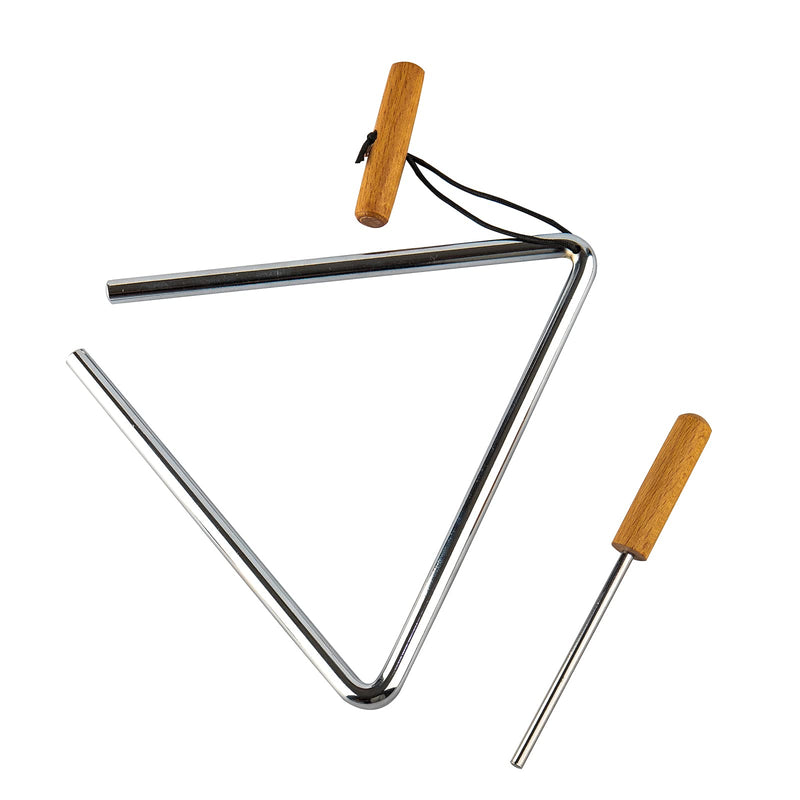 [AUSTRALIA] - Triangle Hand Percussion with Striker,Rhythm Steel Triangles Music Instrument (8 inch) 8 in 