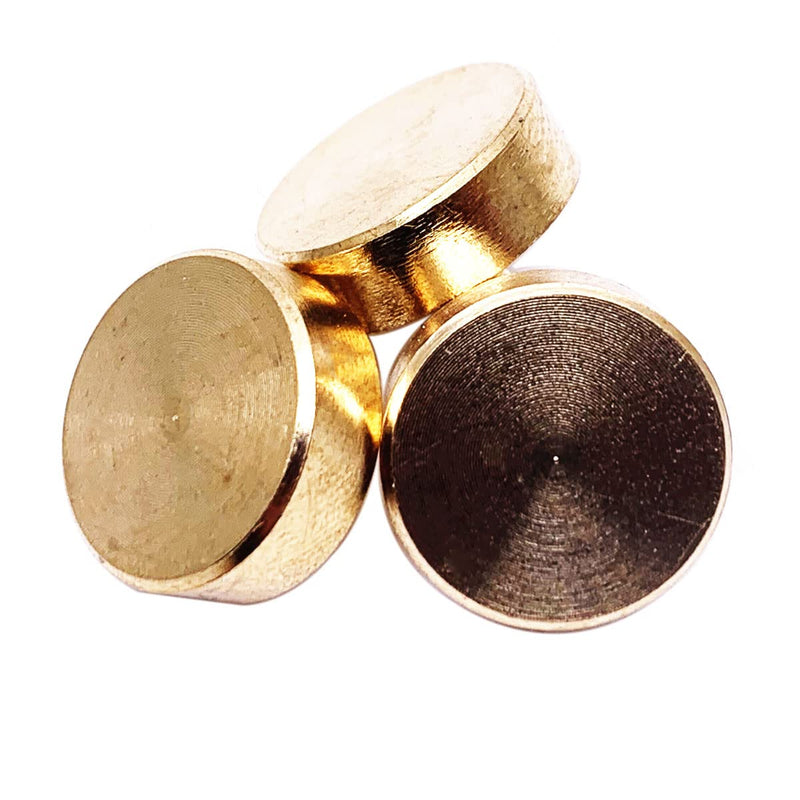 9pcs Trumpet Trim Kit Bach Trumpet Bottom Valve Cap Weighted for Improving the Sound MEDIUM, Raw Brass
