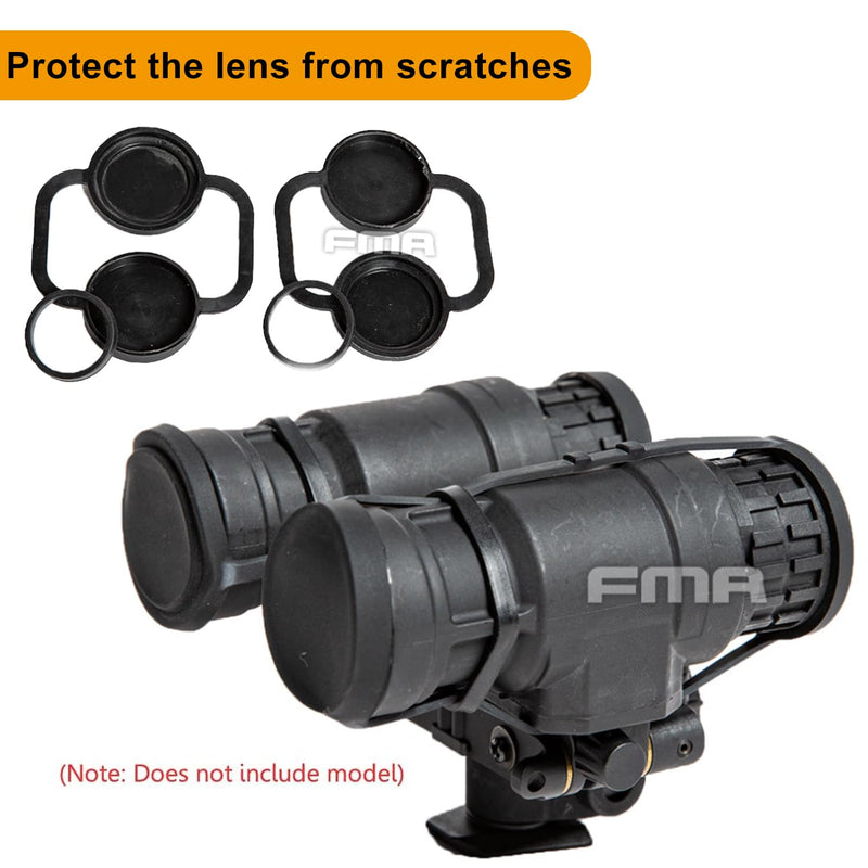 [AUSTRALIA] - Tactical Rubber Lens Cover for AN/PVS31 Dummy Night Vision Goggle Model Lens PVS31 NVG Lens Protective Cover Apron Soft Rubber Lens Caps Objective Optics Protection Covers 2 Pair 
