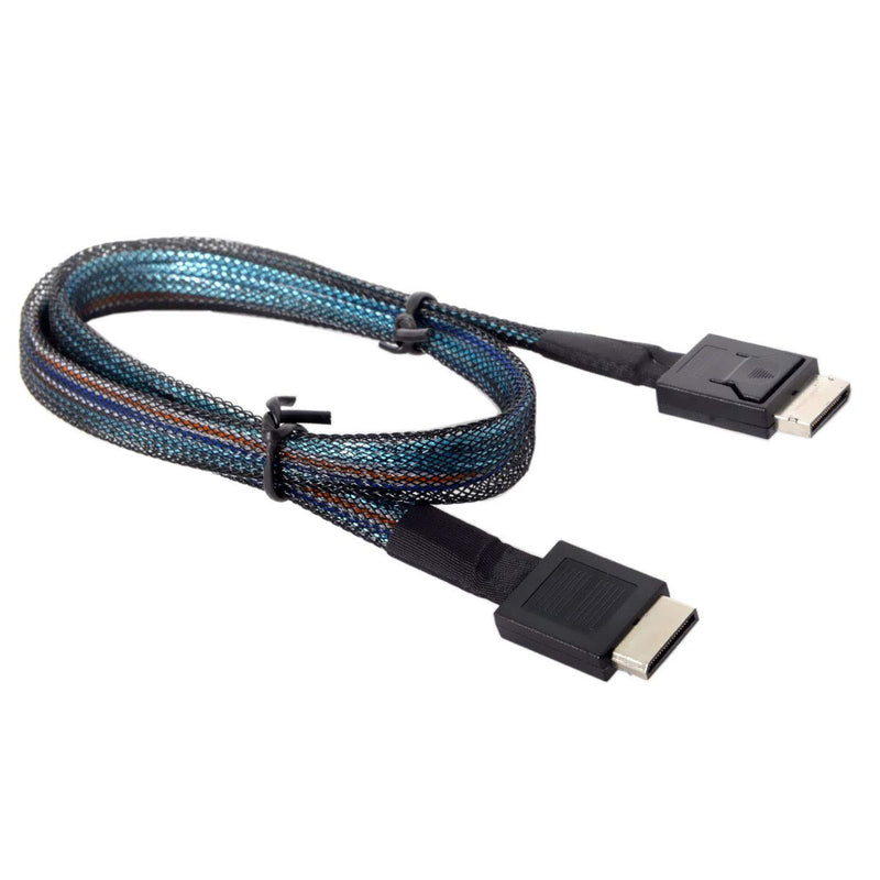 chenyang SFF-8611 Cable OCuLink PCIe PCI-Express 4.0 SFF-8611 4i Male to SFF-8611 Male Data Extension Cable 50cm for eGPU GPD Win Max2 External Graphics Card & SSD SFF-8611 - SFF-8611