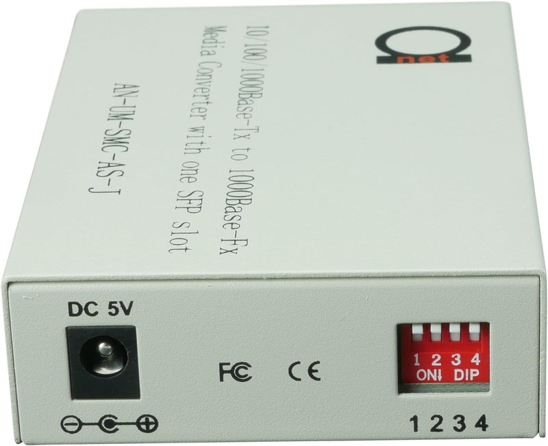 Multimode LC Gigabit Fiber Optic to Ethernet Media Converter, SFP Included | 850nm over OM1 OM2 OM3 OM4 OM5, 62.5/125 or 50/125 - MM LC duplex, 550m/1804ft - Cat5e Cat6 RJ45 10/100/1000 auto sensing