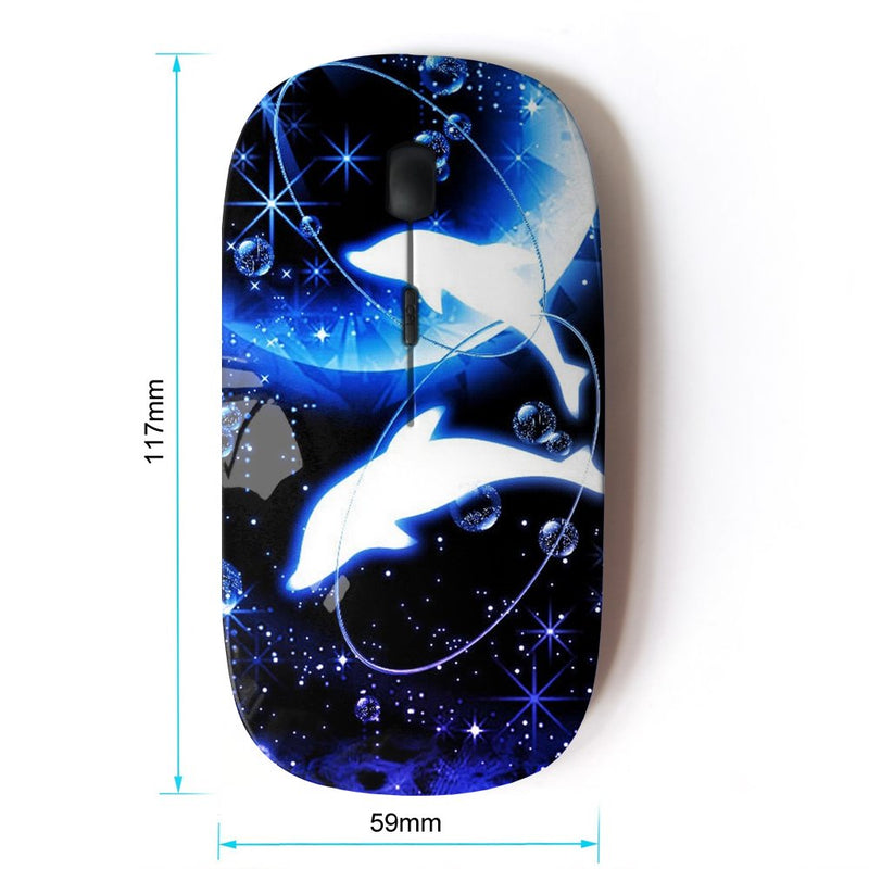 KOOLmouse [ Optical 2.4G Wireless Mouse ] [ Crescent Moon Dolphins Sea ]
