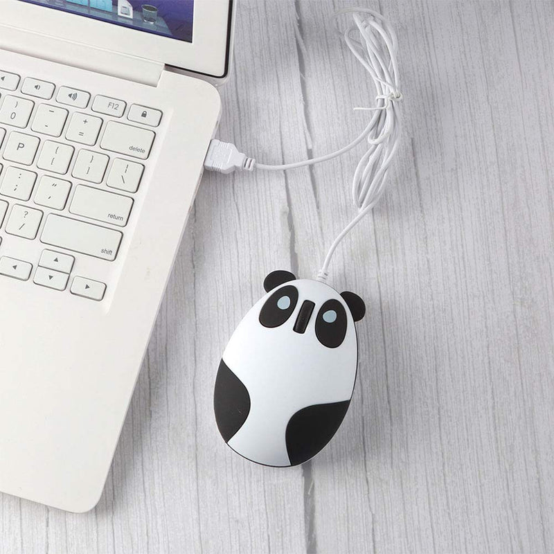 CHUYI Panda Wired Mouse Cute Animal Series Mini Portable Corded Mice for Travel School Home Computer Laptop PC Kids Children Girls Gift