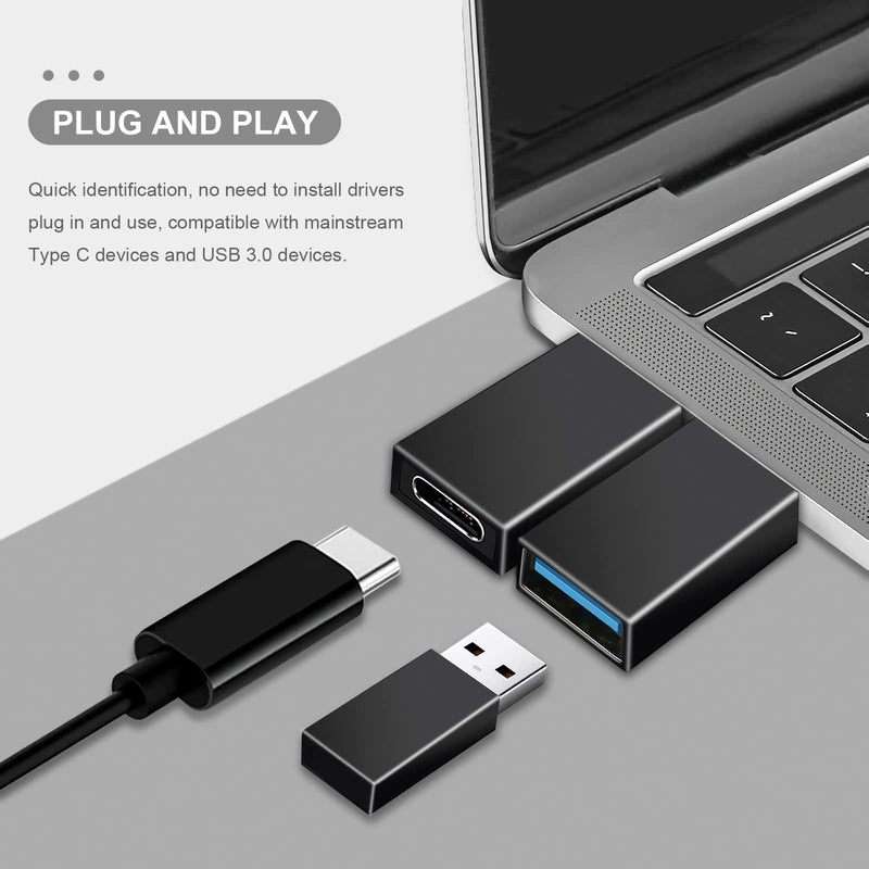 Weldiea USB C to USB Adapter and USB to USB C Adapter(Pack of 2) USB C Female to USB Male Adapter and USB Female to USB C Black USB to USB C and USB C to USB(Pack of 2) USB to USB C and USB C to USB(Pack of 2)