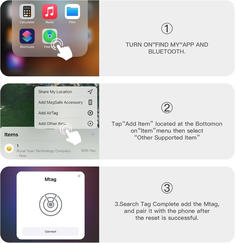 Hongtop Tracker Device for Vehicles,No Monthly Fee Anti-Theft Hidden Car GPS Tracker,Real Time GPS Car Tracker with Magnetic Case Work with Apple Find My(iOS Only) (Black,1PCS) Black,1PCS