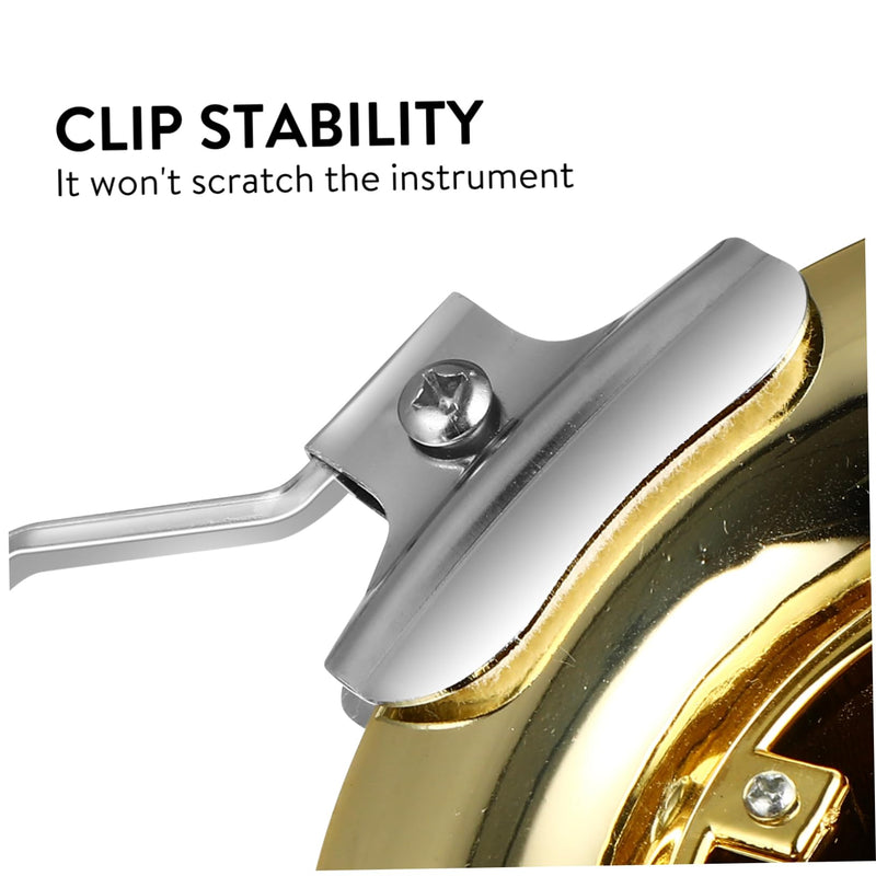 BESPORTBLE Trumpet Trombone Lyre Music Clip Holder Silver Clamp Sheet Music Stand for Marching Musicians Compact Design Lightweight Durable Accessory for Trumpet