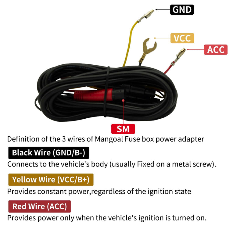 Acc or OBD Harness for 24H Parking Mode (Acc Harness Set) ACC harness Set