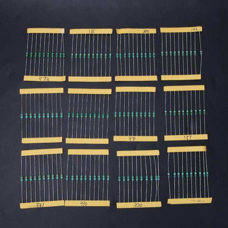 120pcs Inductors 1/4W 1UH - 1MH 12 Inductor Colour Ring Standard Inductor for Electronic Part
