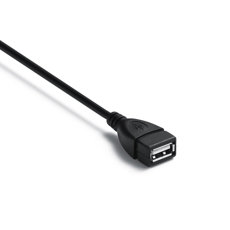 2 Pack USB 2.0 Cable A Female to USB B Male Cable for Printer Extender Connection Cables USB_A/F-USB_B/M Adapter (USB_A-USB_B Cables Black)