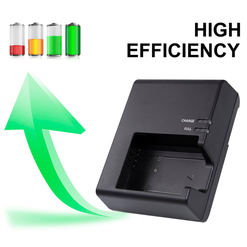 LC-E10E Quick Charger for Canon: LP-E10 LC-E10 LC-E10C Compatible Battery EOS 1100D 1200D 1300D 1500D 2000D 3000D 4000D kiss X50 X70 X80 X90 Rebel T3 T5 T6 T7 T100 DSLR Digital Camera (Black)