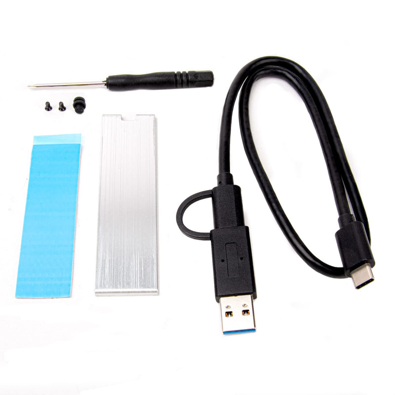 SilverStone Technology USB-C 3.2 Gen2 10Gbps NVMe / SATA M.2 SSD RGB Enclosure, SST-MS13