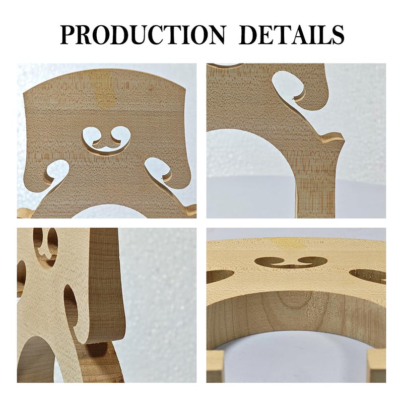3/4 Upright Double Bass Bridge Bass Double Bass Accessory Upright Bass Parts (Maple 2PCS) Maple 2PCS