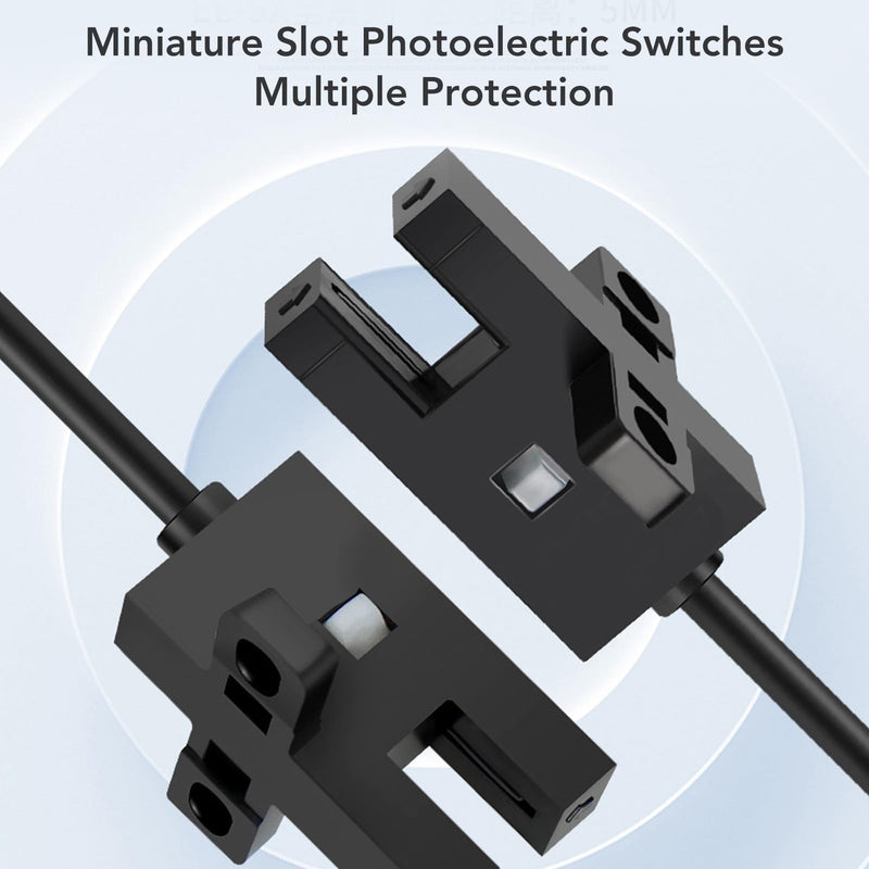 5pcs U Shape Photocell Sensor Switch Slot Type Photoelectric Sensor Switch 5mm Detection Distance DC5-24V