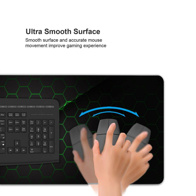 Abstract Green and Black Cool Futuristic Mouse Pad Gaming XL Large Mousepad Desk Mat Long Extended Big Keyboard Pads Table Accessories for Gaming and Office Pc Laptop Computer 31.5 X 11.8 Inch Abstract Green And Black Cool Futuristic One Size