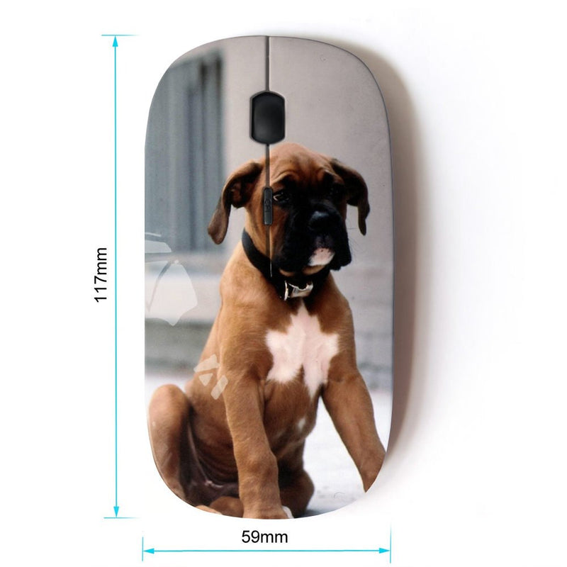 KOOLmouse [ Optical 2.4G Wireless Mouse ] [ Boxer Breed Dog Brown Fur Puppy ]