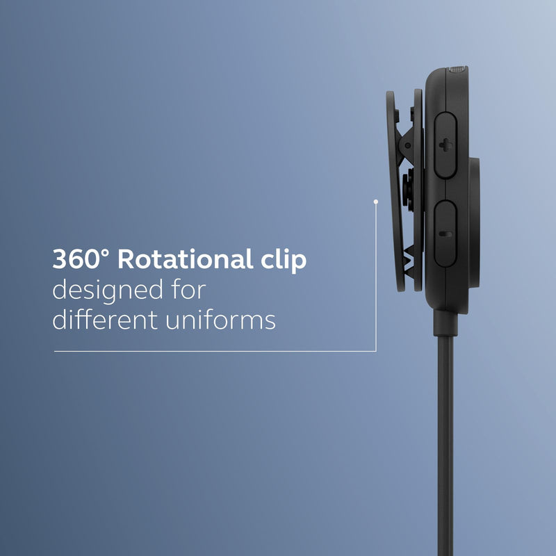 Jabra Perform 10 Wired PTT Earpiece with in-Line Clip-On Noise-Cancelling Microphone, Android Devices Only, Works with Walkie Talkie app in Microsoft Teams, Zello and Zebra, USB-C Connectivity, Black Corded