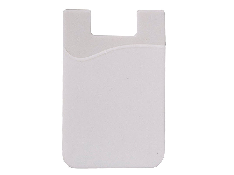 YWXTW Cell Phone Wallet, Silicone 3M Adhesive Stick-on Wallet for Credit Card, Ultra-Slim Id Holder Wallet Pouch Sleeve Pocket for Smartphones (iPhone/Android/Samsung Galaxy) (3 Pack White)