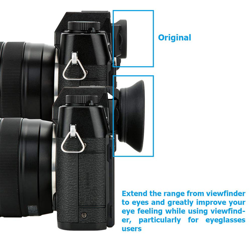 Soft Silicon Camera Viewfinder Eyecup Eyepiece Eyeshade for Fujifilm Fuji X-T30II X-T30 II X-T20 X-T10 Eye Cup Protector Cushion (Hot Shoe Mount Installation) for X-T30II X-T30 X-T20 X-T10