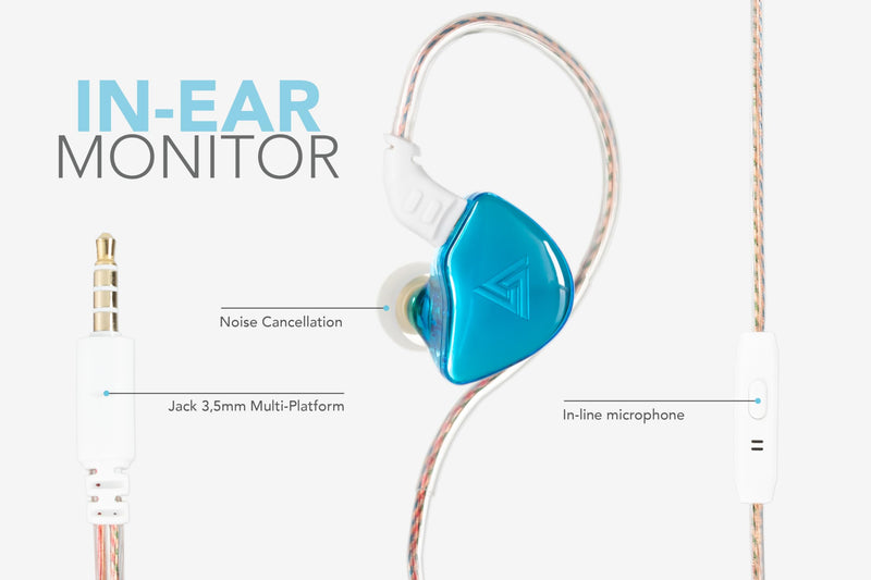 Pro in Ear Monitor Headphones with Silicone Protector for Musicians, Singers, Drummers, HiFi Wired Earbuds, IEM cable with mic, IEMs (Glass Texture Blue-Purple) Blue Purple AK8