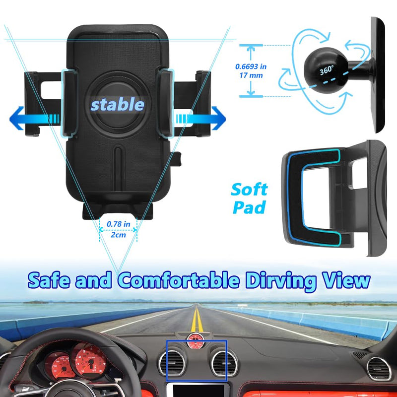 WAAPAK Car Phone Holder Mount 2017-2025 Porsche 718 Cayman Auto Accessories Interior Decoration Smartphone Thick Case Cradles Navigation Bracket iPhone