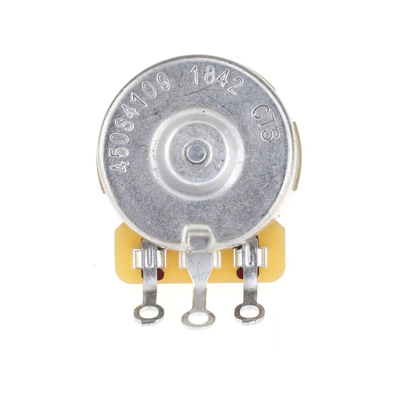 CTS 450 Series A/B250K Guitar Pots Split Shaft Fine 24-Splines Audio/Linear Taper Potentiometers for Electric Guitar/Bass, 10% Tolerance (2 Audio, 2 Linear) 250K Set