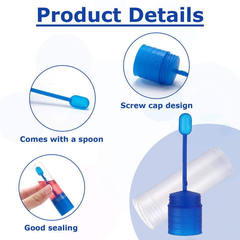 Pack of 20 Chair Sample Tubes, Faecal Sample Tubes, Dog, Chair Catcher for Chair Sample, Chair Sample with Spoon, 15 ml Faecal Sample Tube Dog and Cat, Examination Tube for Pets