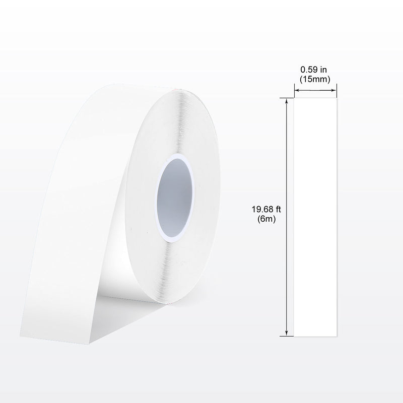 [AUSTRALIA] - Label Maker Tape SUPVAN E10 Adapted Label Print Paper Refill Size 2 Packs Continous 0.59inx19.68ft Thermal Laminated Waterproof Self-Adhesive Multipurpose Labeling Tape Replacement 
