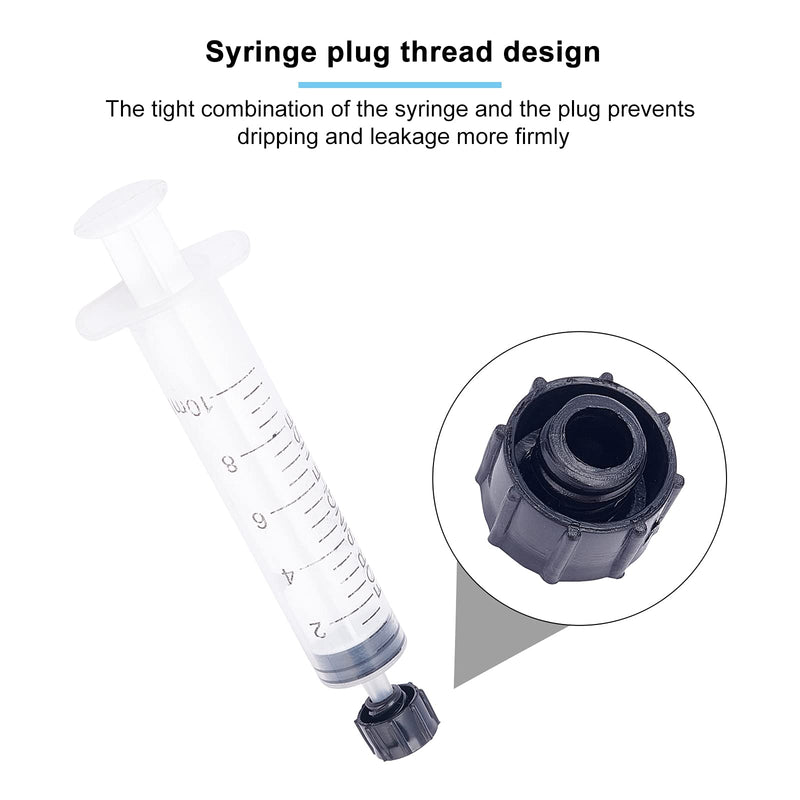 OLYCRAFT 50 Pieces Sealing Caps for Disposable Syringes Syringe Tip Caps Luer Lock Tip Syringe No Needle Tip Cap for Feed Pipes Black Syringe Cap with Transparent Container Black cylinder lace cap