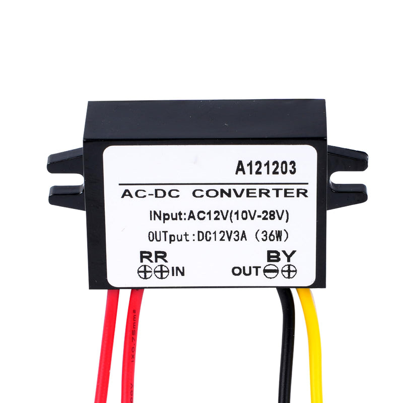 DewinLVD AC DC Step Down Converter, AC 10-28V to DC 12V 3A 36W Buck Power Converter, Input 10-28V AC, Output 12V DC, Waterproof Module of Buck Converter 10-28VAC