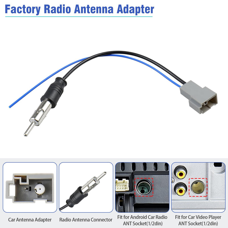 Jayubein 24Pin Radio Wiring Harness Kit Compatible with 12-15 Honda Accord CRV Civic Pilot Fit Odyssey CRZ Ridgeline Insight Car Stereo Connector Antenna Adapter 24P Harness+Antenna for Honda/Acura 12-15