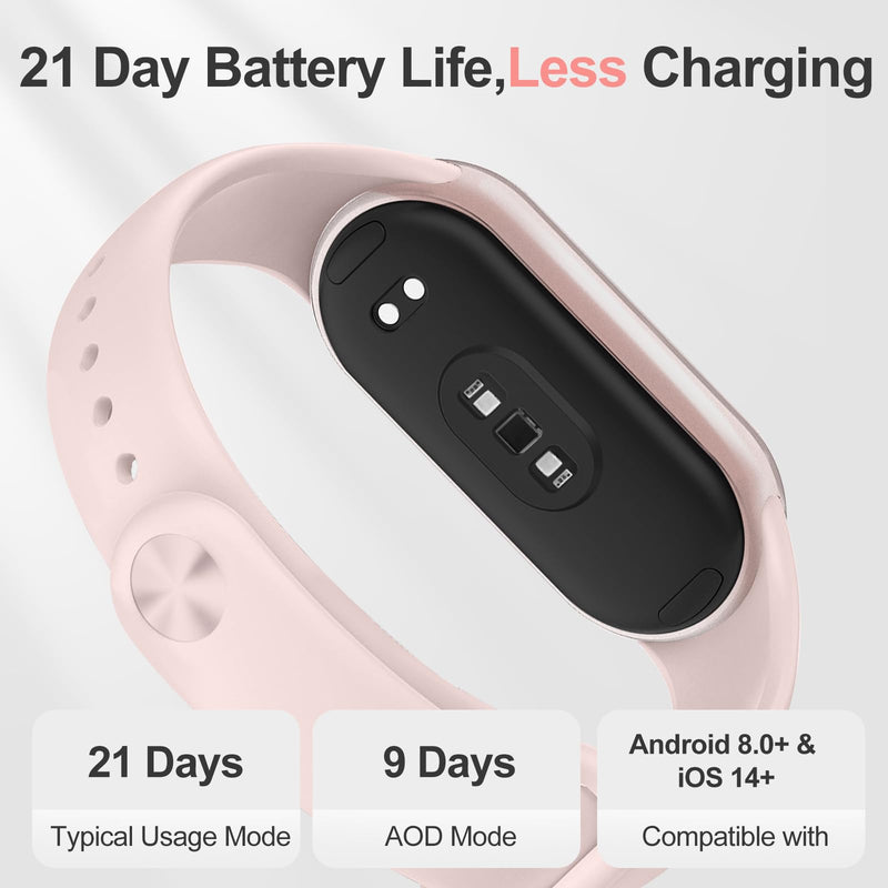 XIAOMI Mi Smart Band 10 (2025) - 1.72" AMOLED Display | 21 Days Battery Life | Touchscreen, Multi-Sport Tracker, Activity Tracker, Heart Rate Monitor | BT5.4 - Mystic Rose