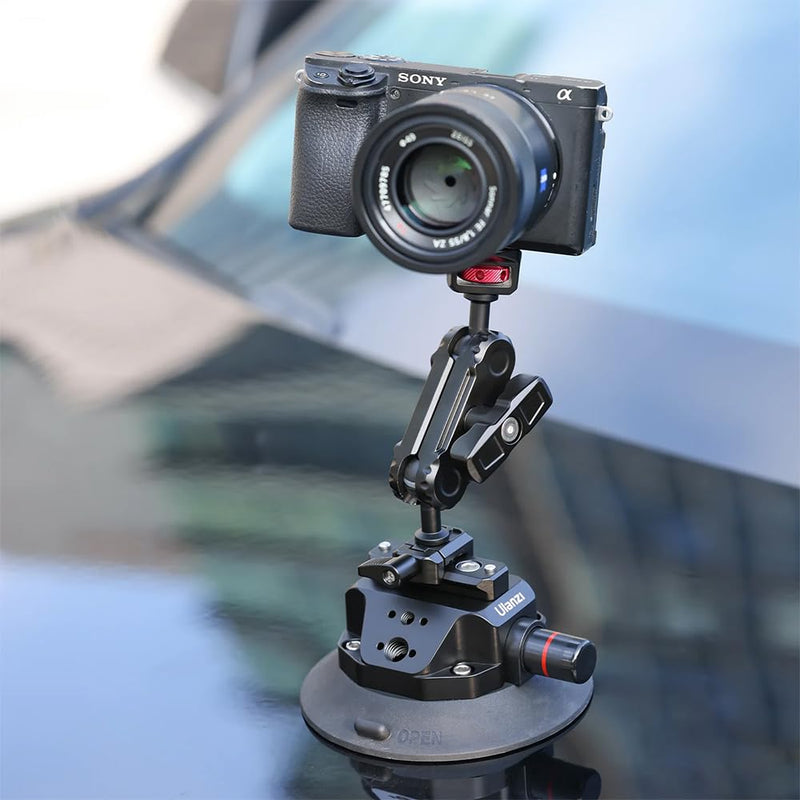 ULANZI SC-02 Strong 4.5-inch Suction Cup and Ball Head Arm Mount for Action/Digital Cameras up to 3KG