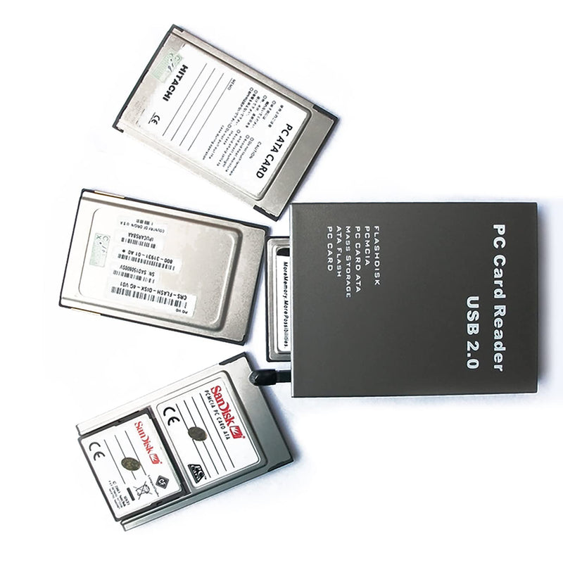 SZBJ USB2.0 Plastic Version Interface PCMCIA Card Reader,Read Flashdisk,PCMCIA,PC Card ATA,Mass Storage ATA Flash,PC Card (Card Reader, Gray)