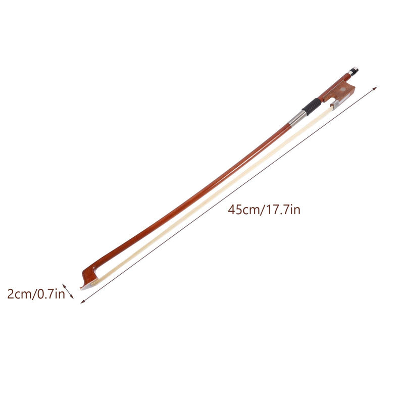 Vaguelly 1/10 Violin Bow With Horse Hair Light Weight Student Practice Violin Bow(Random Color) 45cm(1/10)