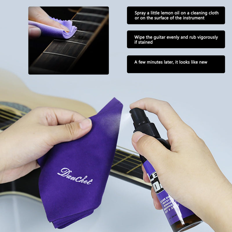 Guitar Cleaning - Guitar Fretboard Lemon Oil - Lemon oil to remove dirt and grease from musical instruments - Musical Instrument Accessories