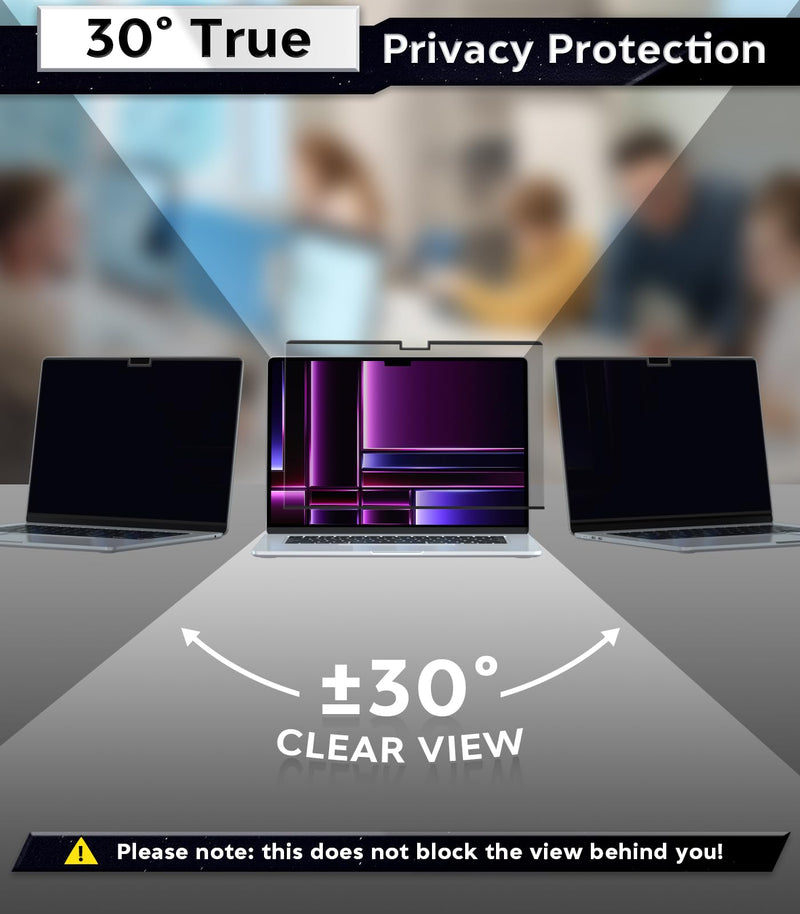 PYS Magnetic Privacy Screen Protector for MacBook Pro 16 Inch (2021-2023,M1,M2,M3,Pro,Max) + Camera Cover Slide 2 Pack and Trackpad Protector 2 Pack – [Matte Anti-Glare] [Reduces Blue Light] MacBook Pro 16 Inch (2021-2023,M1,M2)