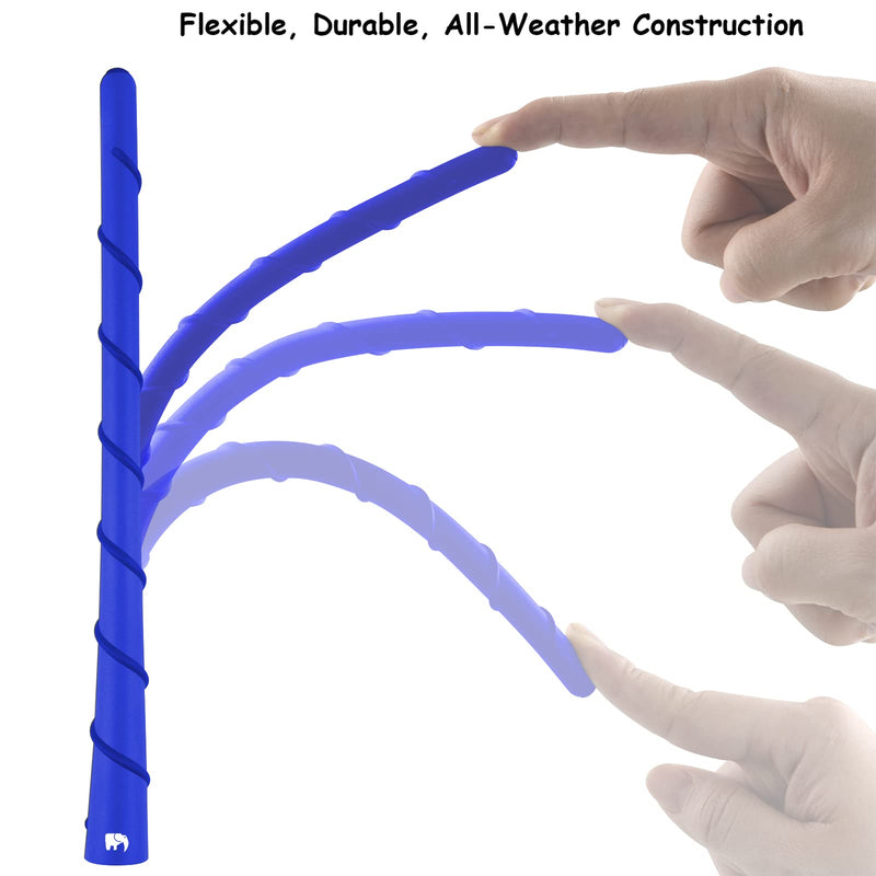 [AUSTRALIA] - ONE250 8" inch Spiral Flexible Copper Core Antenna, Compatible with Jeep Wrangler JK JKU JL JLU Rubicon Sahara Gladiator (JL) [JT] Renegade Cherokee - Designed for Optimized FM/AM Reception (Blue) 