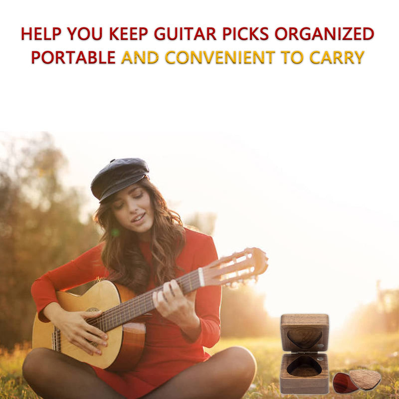 [AUSTRALIA] - Wooden Guitar Pick Case, Personalized Guitar Pick Holder, Guitar Picks Case for for Musicians, Guitarists & Music Lovers 