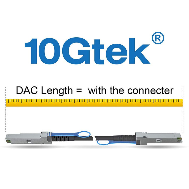 10Gtek 40G QSFP+ DAC Cable - 40GBASE-CR4 Passive Direct Attach Copper Twinax QSFP Cable for Juniper QFX-QSFP-DAC-3M Devices, 3-Meter(10ft) 3 Metre