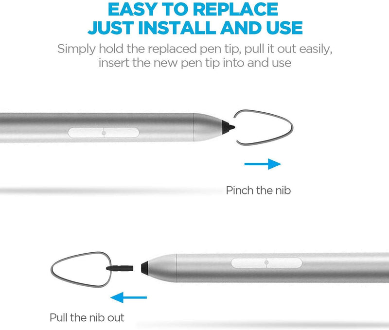 Genuine Stylus Pen for HP Touch Screen Laptop, Compatible with HP Envy X360, HP Pavilion X360, HP Spectre X360 Touchscreen Devices Support Microsoft Pen Protocol Platinum