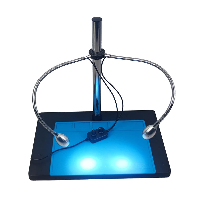 Microscope Light USB Dual Gooseneck Adjustable LED Spotlight Illuminator Lamp for 25 32mm Stand Industrial Stereo Microscope Camera