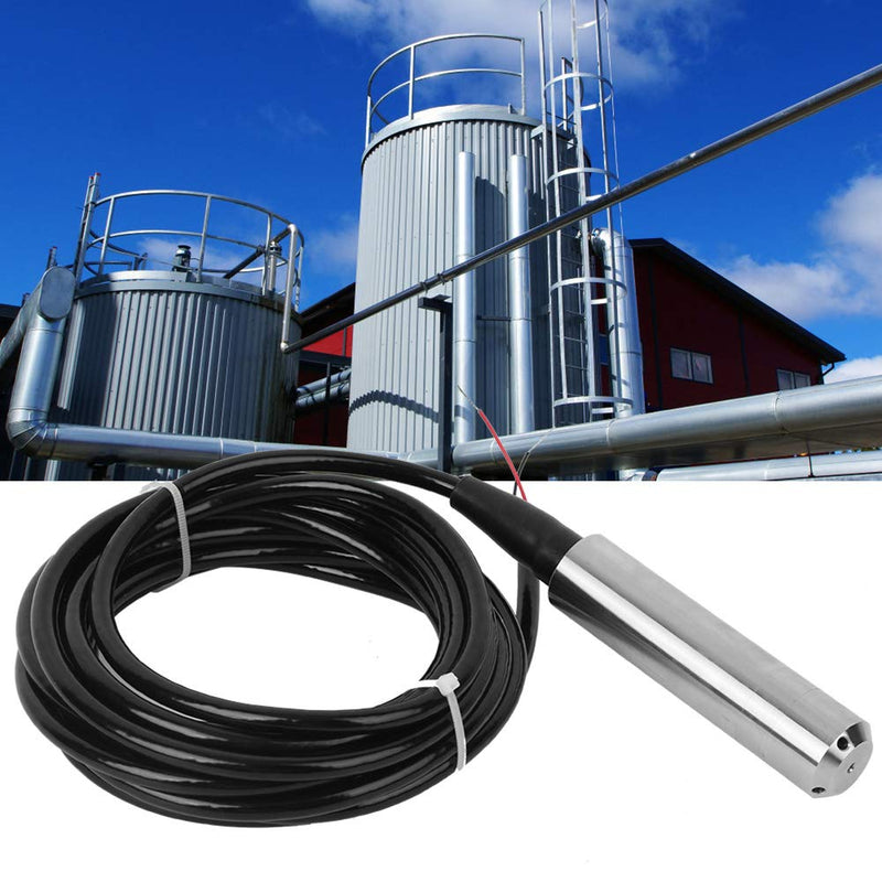 Level Sensor, DC 24 V 4-20 mA Level Sensor, Water Level Sensor, Stainless Steel, Liquid Level Sensor, Level Transmitter with Cable, Range Depth 0-1 m Reichweite 0-1 Meter