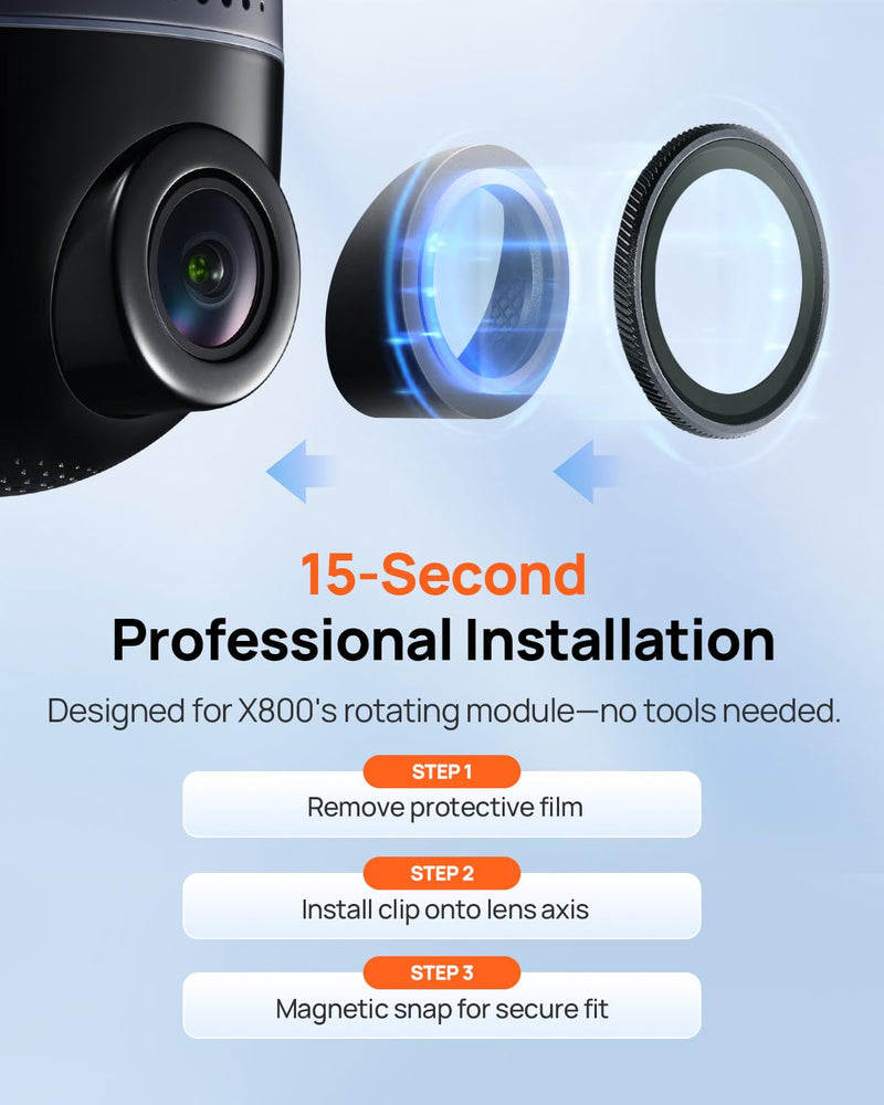 [AUSTRALIA] - 70mai Magnetic CPL Filter for 4K Omni X800 Dash Cam - Anti-Glare Polarizing Lens with Snap-On Design, Scratch-Resistant & Enhance Clarity 
