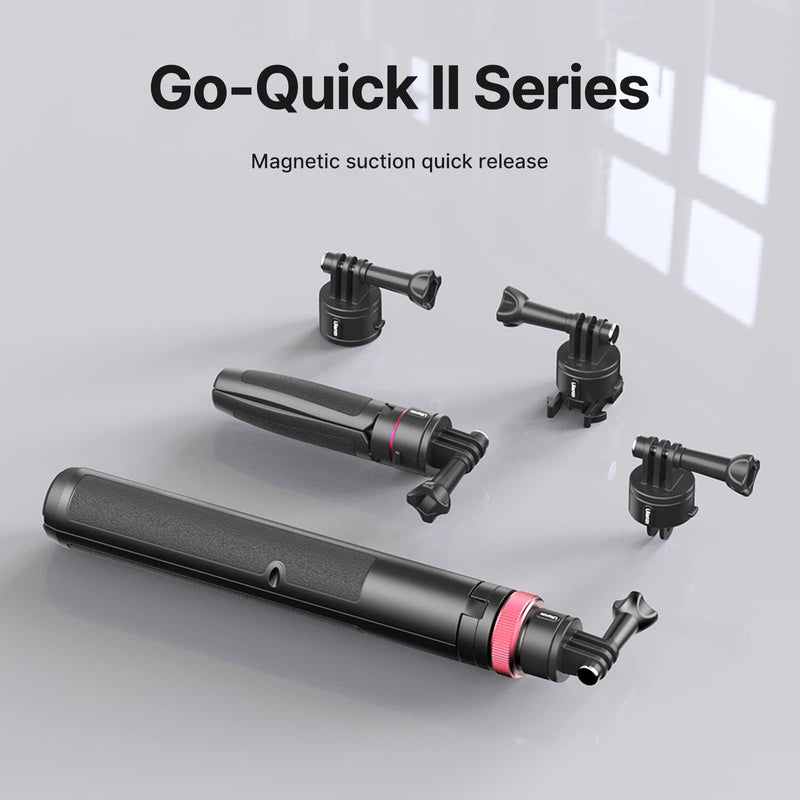 57in Selfie Stick Tripod - ULANZI Go Quick II Extendable Tripod Stand Magnetic Suction Quick Release Vlog Accessories Handle for GoPro Hero 11 10 9 8 7 6 5/Max/DJI OSMO Action Cam Selfie Tripod