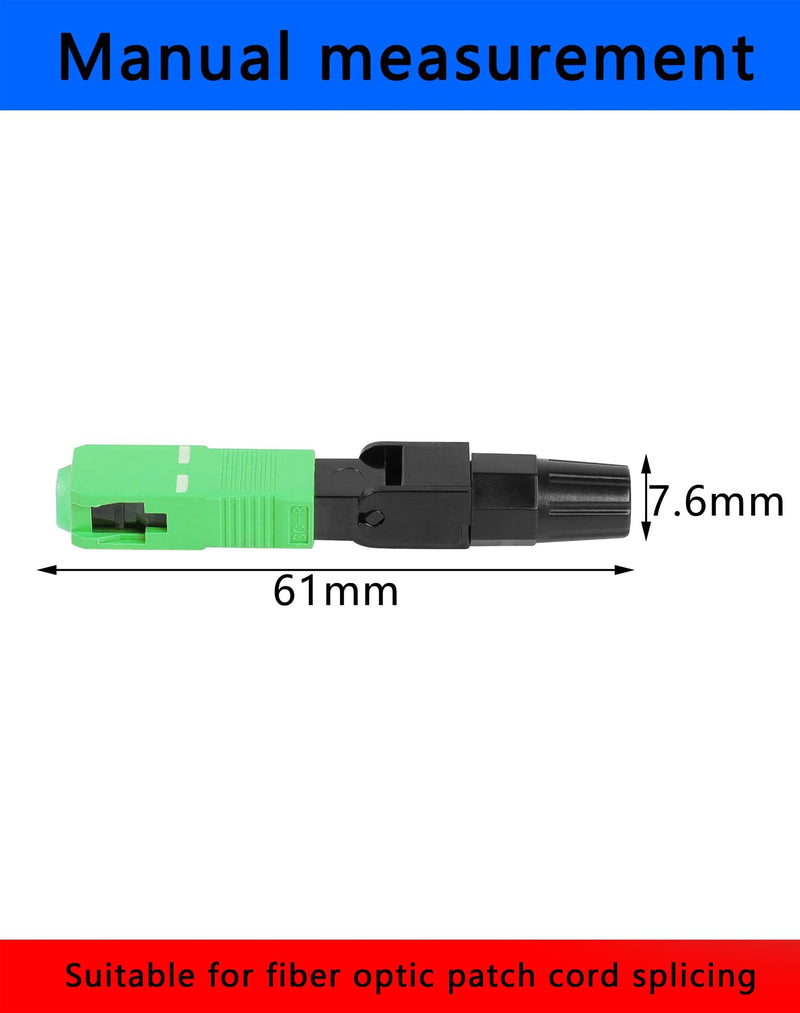 YAODHAOD Optical Connector 10pcs FTTH SC APC, Fibre Optic Fast Cold Connector Single Mode Telecommunication Level Fast Connector for CATV Network