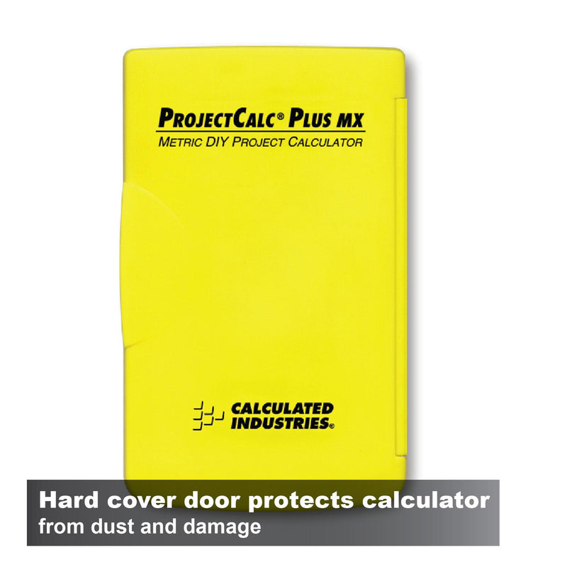 Calculated Industries 8528 ProjectCalc Plus MX Metric DIY Calculator | Built-in UK DIY project material solutions, metric and imperial, yellow