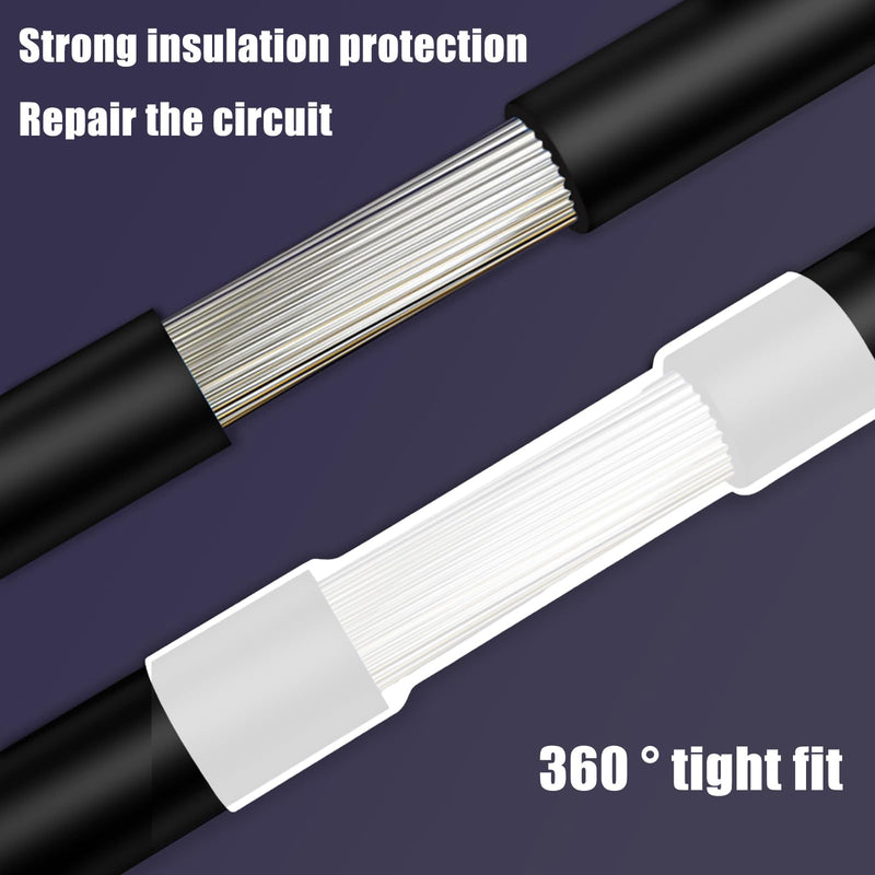 Heat Shrink Tube Set, Waterproof Heat Shrink Connectors in 6 Sizes, Transparent, Ideal for Electrical Insulation and Cable Repairs, Pack of 150