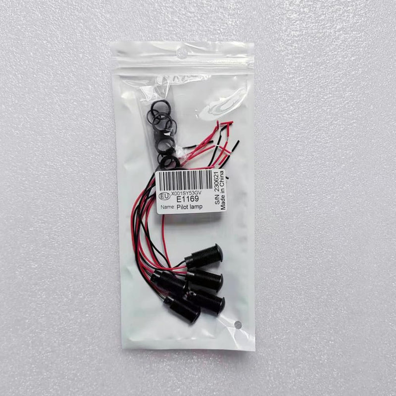 5pcs LED Plastic Indicator Pilot Light AC/DC 12-24V Mounting Hole Size 12mm(Blue) blue/AC/DC 12-24V/black shell